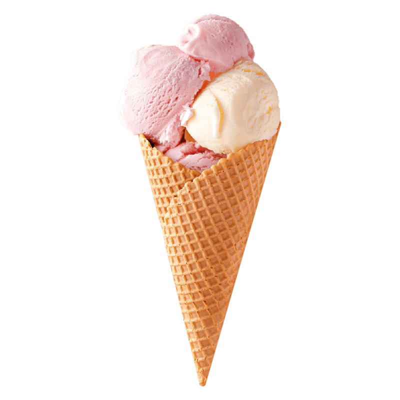 Eiscreme und Eistüten