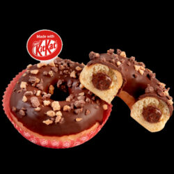 Kitkat donuts 600x600 zwarte achtergrond Kitkat donuts 600x600 zwarte achtergrond