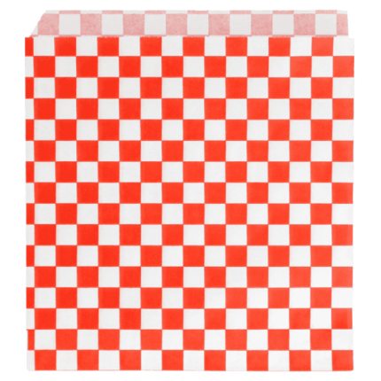 ENVELOPZAKJE ROOD WIT GEBLOKT