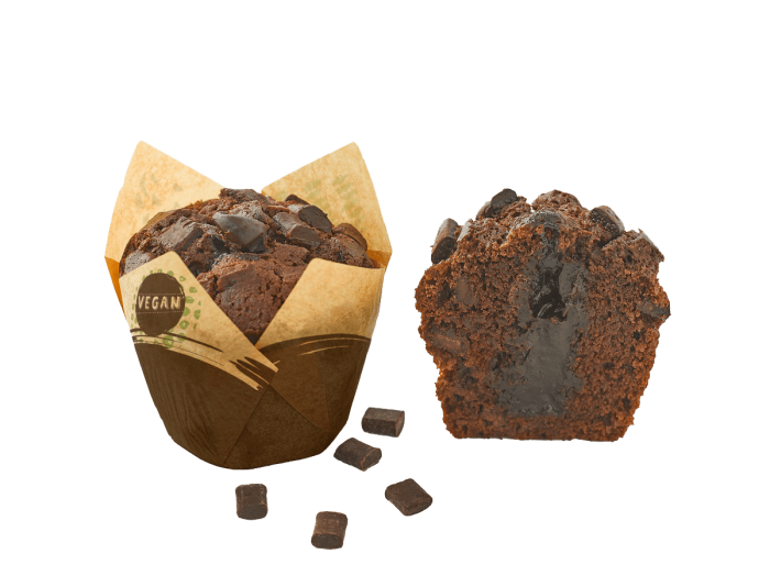 VEGAN DUBBEL CHOCOLADE MUFFIN - Afbeelding 2