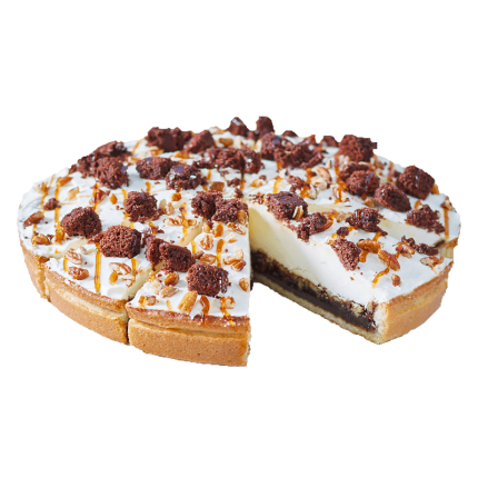 Chunky nutty white taart