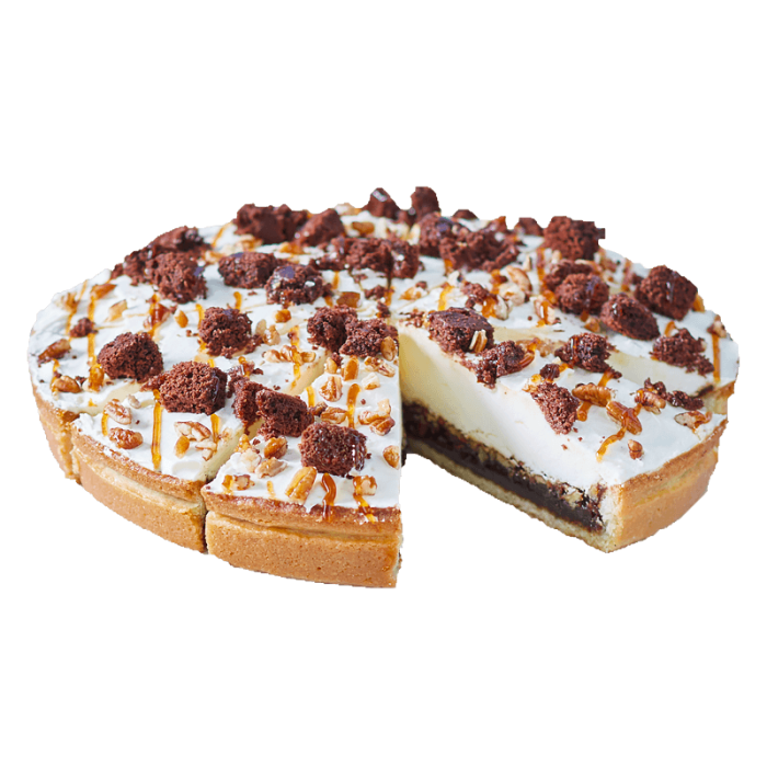 Chunky nutty white taart
