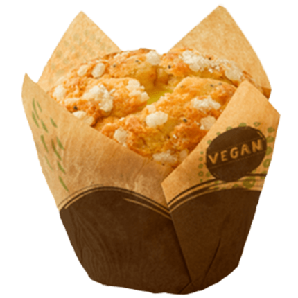 Vegan citroen en maanzaad muffin