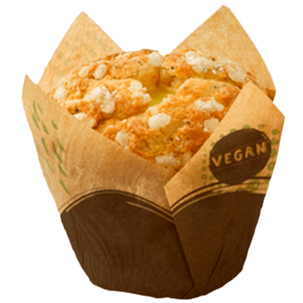 Vegan citroen en maanzaad muffin