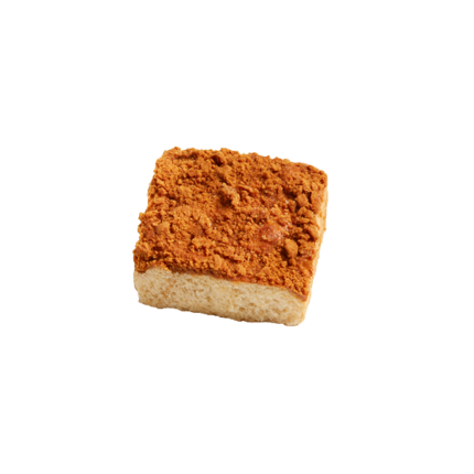 Cube caramelised biscuit